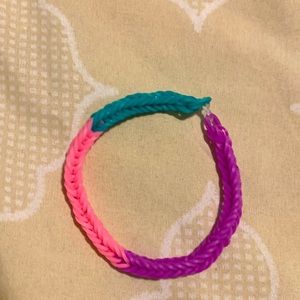 Pink, blue , pink bracelet.